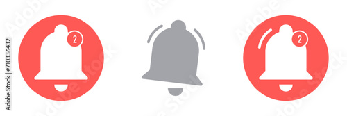 Notification bells icons vector design