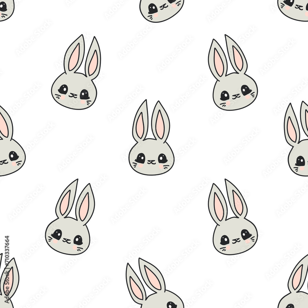 Fototapeta premium seamless pattern with rabbits