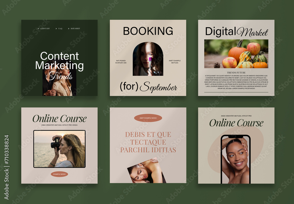 Social Media Post Layout Stock Template | Adobe Stock