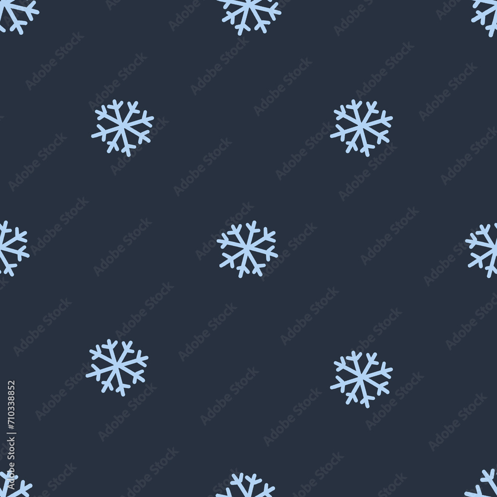 Seamless pattern with snowflakes 