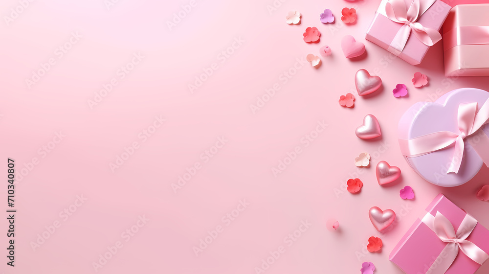 Vibrant Valentine's Day background, hearts background