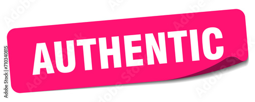authentic sticker. authentic label