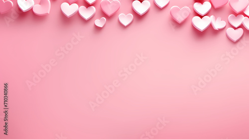 Vibrant Valentine's Day background, hearts background © jiejie