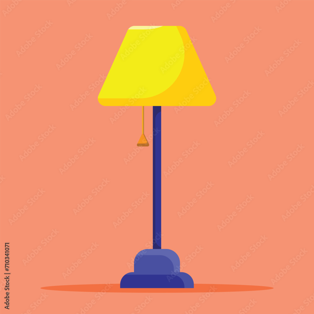 Floor lamp icon. Subtable to place on light, interior, etc.