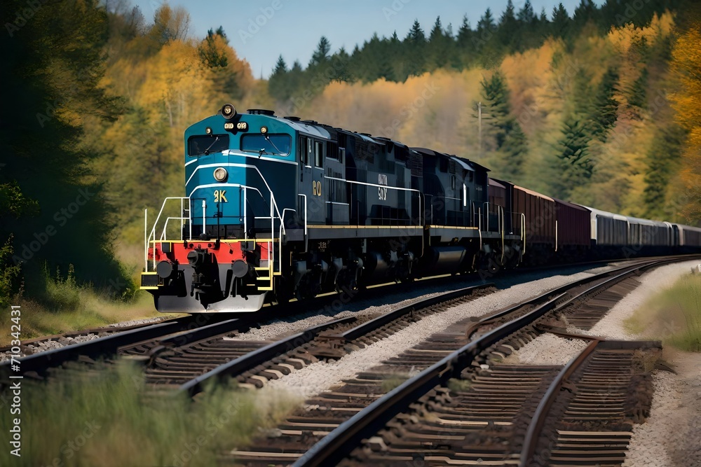 Obraz premium train on the railway