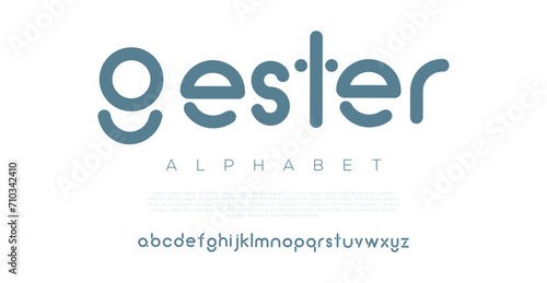 Gester Modern alphabet fonts. Typography, Technology, Lettering, Elegant, Fashion, Designs, Serif fonts, Uppercase. Vector illustration