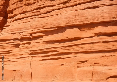 Detail on a sandstone formation in Arches National Park. 