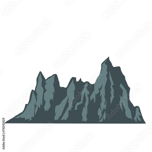 flat mountain vector