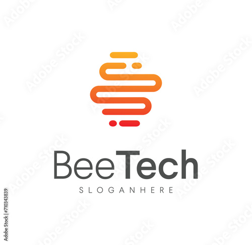Digital Honey Logo Design Hive Technology Modern
