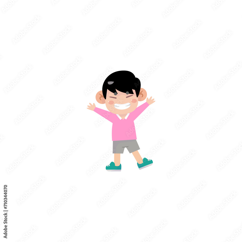 pose of a small child in a cute pink shirt cute pose of a small child in a cute pink shirt cute