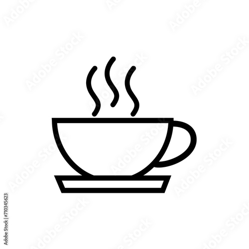 Cup of coffee icon. Cup flat icon. Thin line signs for design logo  visit card  etc. Single high-quality outline symbol for web design or mobile app. Cup outline pictogram.