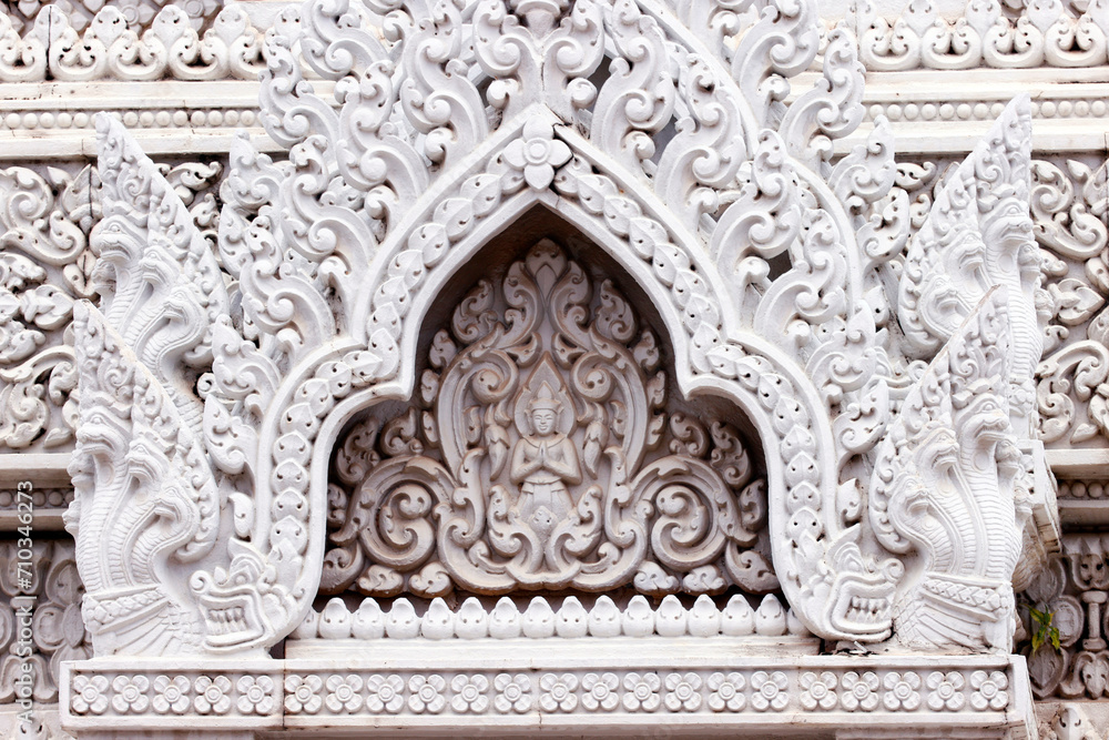 Royal palace complex.  Stupa at The Silver Pagoda.  Phnom Penh; Cambodia.