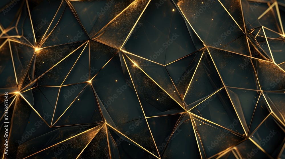 Luxurious abstract design with gold lines against a black backdrop, AI Generated. Luxurious abstract design with gold lines against a black backdrop, AI Generated.
