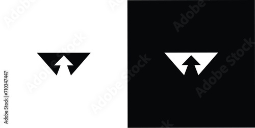 The up W logo design is unique and simple