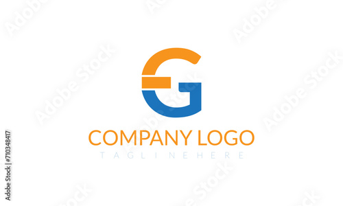 EG GE modern creative alphabet letter logo design adobe stock - SVG file