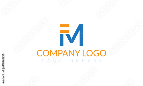 FM letter logo design on MF monogram initials, letter logo concept. FM icon design- Adobe stock