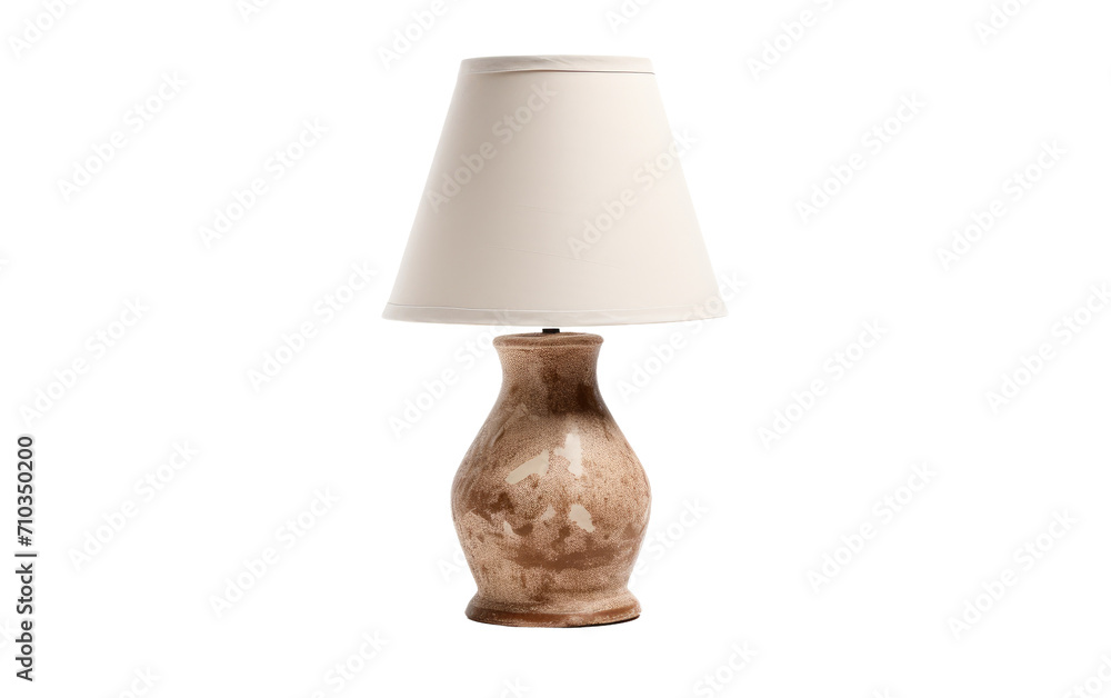 Mud Pot Lamp with White Cover for Subtle Ambiance On White or PNG Transparent Background. Mud Pot Lamp with White Cover for Subtle Ambiance On White or PNG Transparent Background.