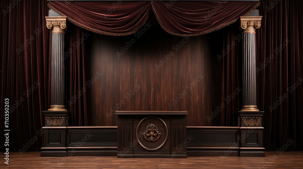 Fototapeta premium winner podium award background illustration victory recognition, celebration excellence, first champion winner podium award background