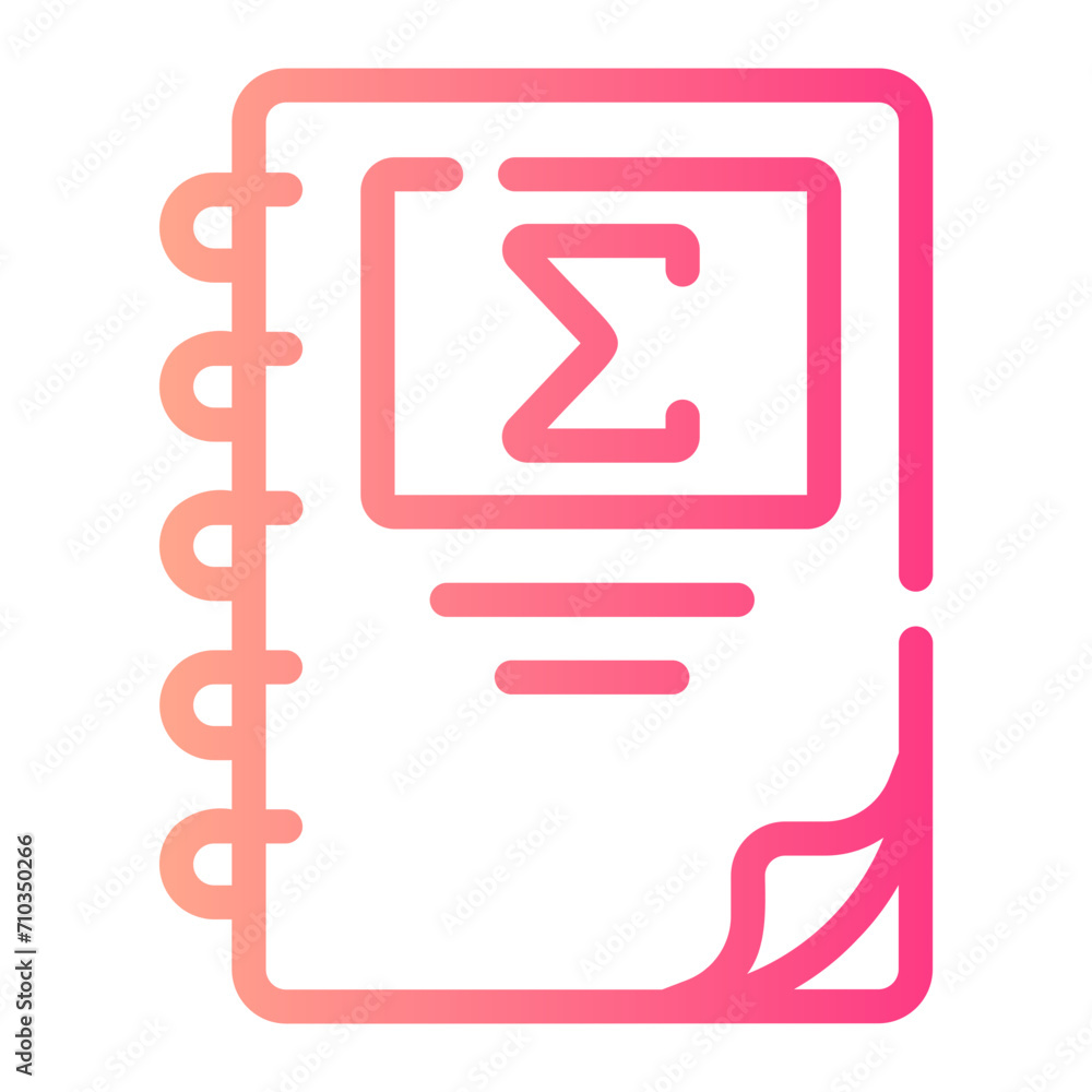 the sum Line Gradient Icon the sum Line Gradient Icon