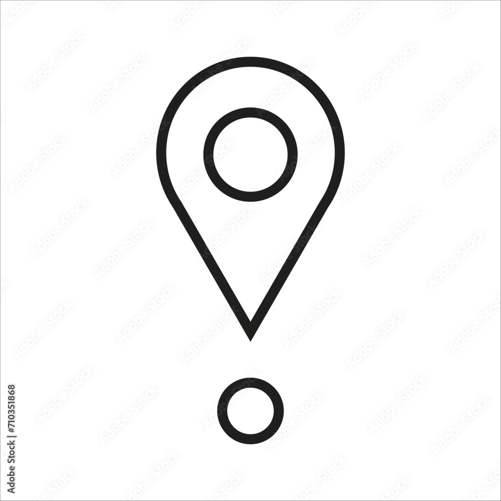 locator vector icon line template locator vector icon line template