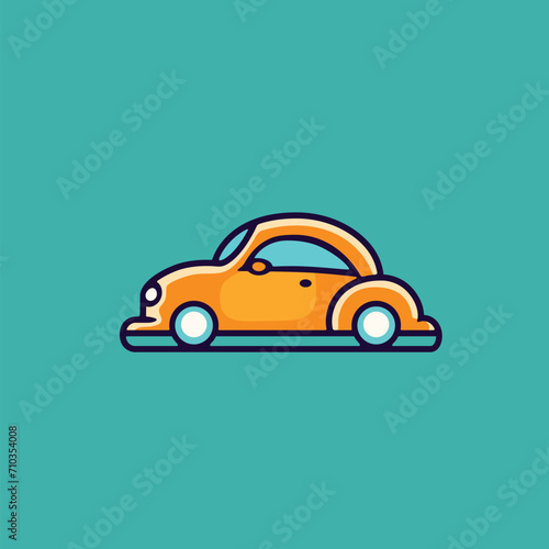 Fototapeta Naklejka Na Ścianę i Meble -  Car icon. Side View. Vector illustration