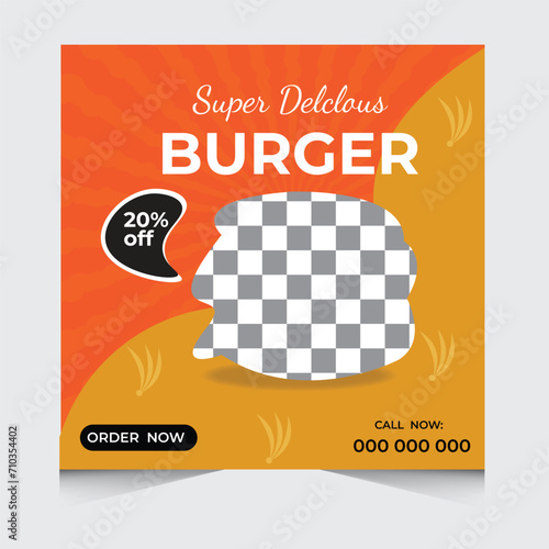 Food social media post design