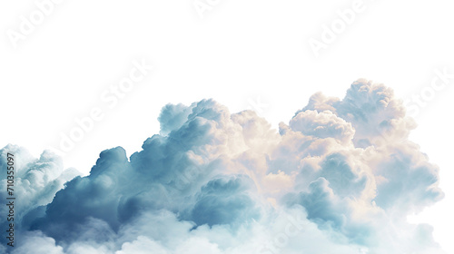 Big clouds isolated on transparent background photo