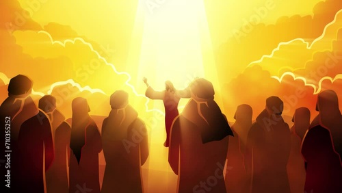 Biblical motion graphic series, The ascension of Jesus photo