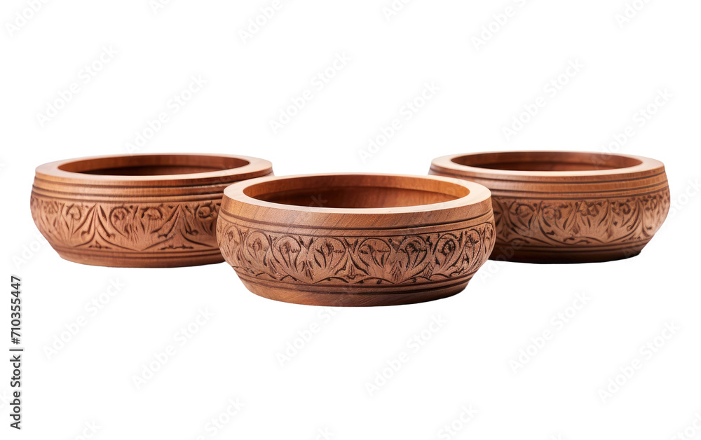 Patna Bhat Wooden Bowl Set Authentic Bengali Dining Experience On White or PNG Transparent Background. Patna Bhat Wooden Bowl Set Authentic Bengali Dining Experience On White or PNG Transparent Background.