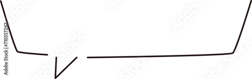 Square handwritten speech bubble frame, simple line style
