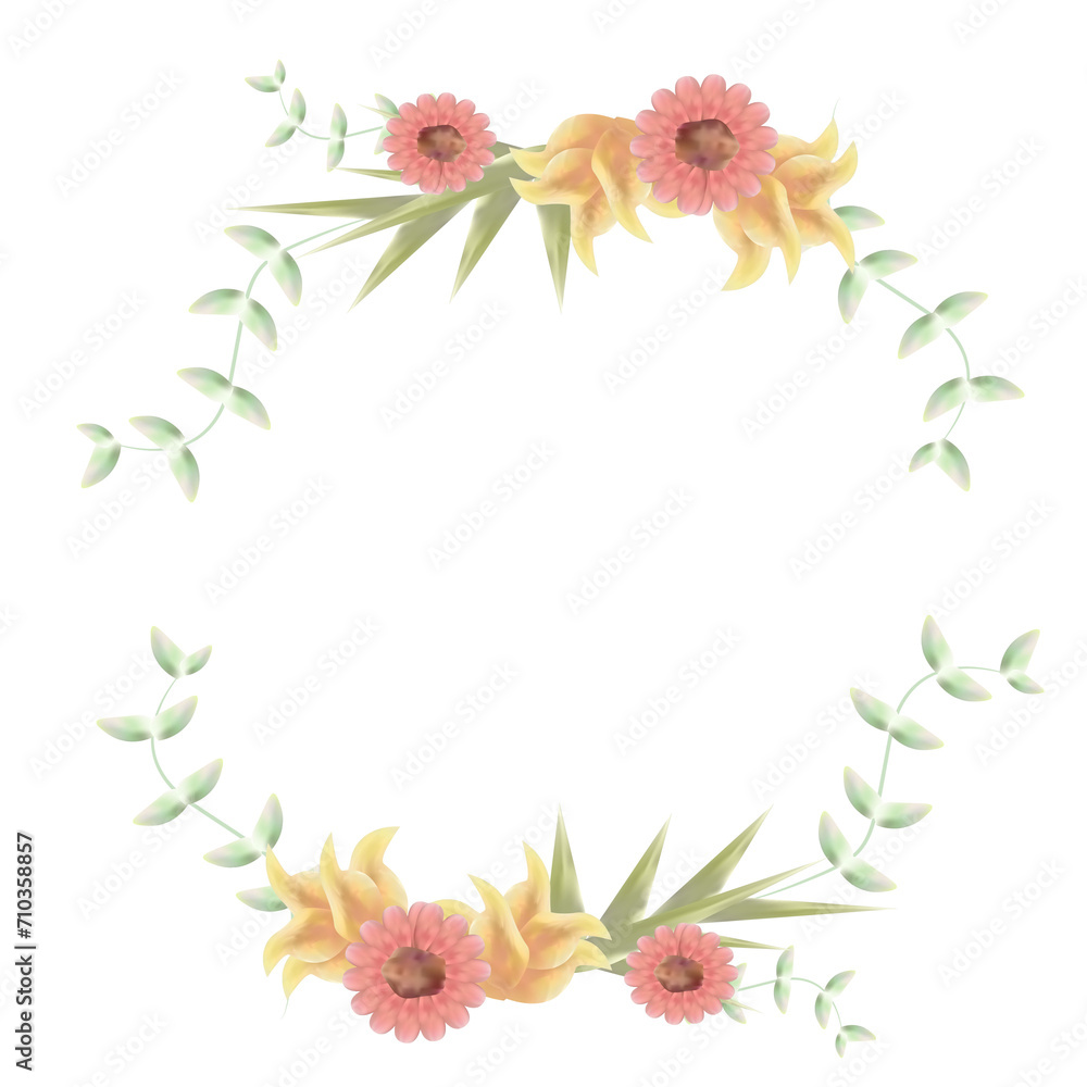 wedding flower frame wedding flower frame
