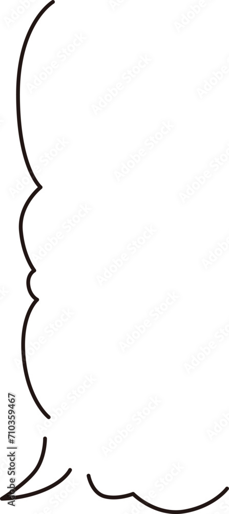 Cloud-shaped handwritten speech bubble frame, simple line style
Cloud-shaped handwritten speech bubble frame, simple line style