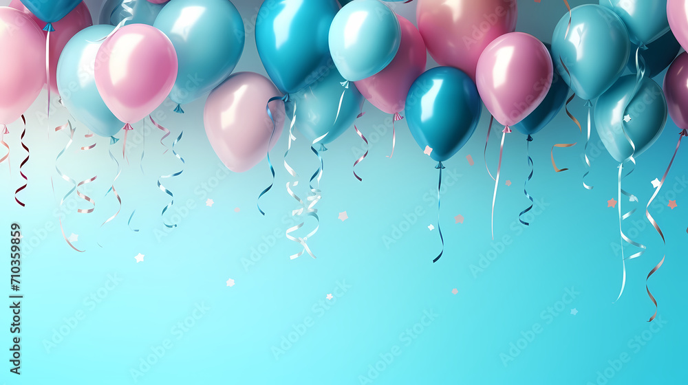 Celebration background with balloon decoration with copy space Celebration background with balloon decoration with copy space