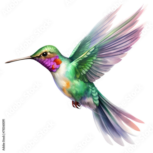 Hummingbird clipart for graphic resources watercolor PNG transparent background © Jo