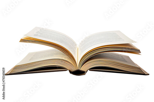 open book isolated on transparent background, PNG file