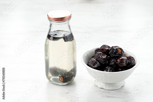 A Glass of Kurma Nabeez, Date Fruit Overnight Infused Water