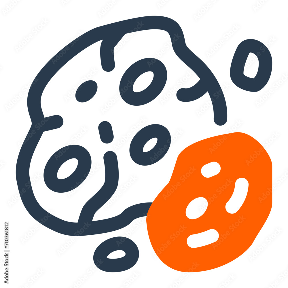 Massive Asteroid Vector Icon Illustration Massive Asteroid Vector Icon Illustration