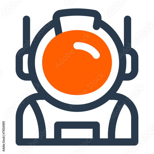 Astronaut Explorer Vector Icon Illustration