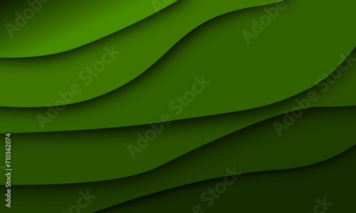 green abstract background with waves