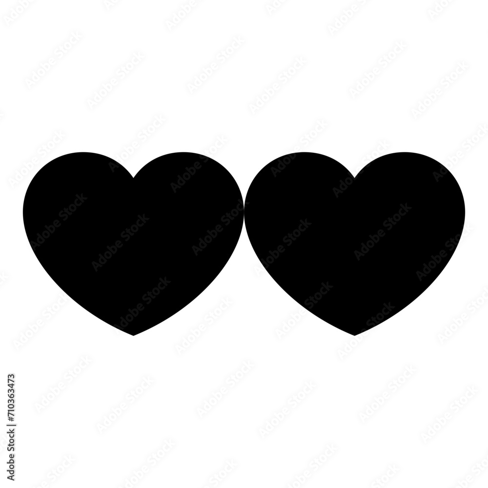 heart icons, concept of love