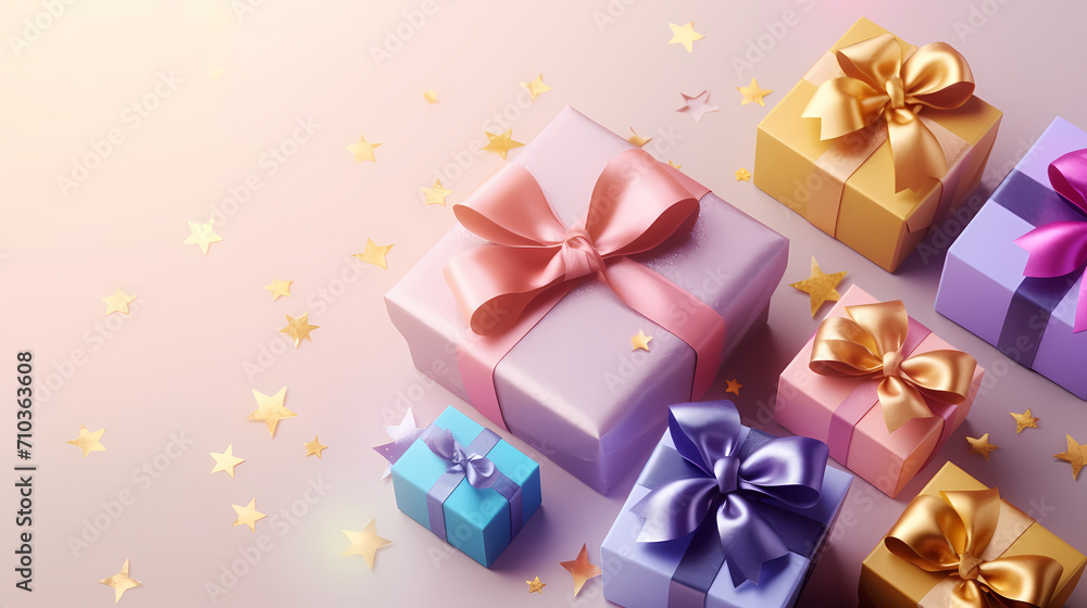 Gift box background with copy space for Christmas gifts, holidays or birthdays Gift box background with copy space for Christmas gifts, holidays or birthdays