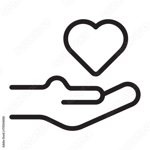 charity line icon