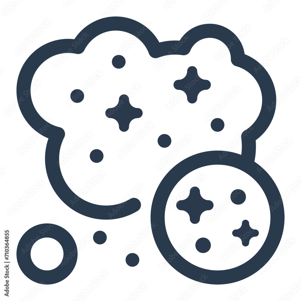 Fototapeta premium Ethereal Cosmic Dust Cloud Vector Icon Illustration
