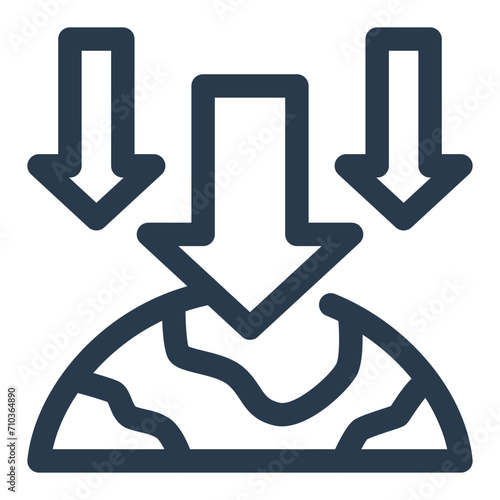 Powerful Gravity Force Vector Icon Illustration