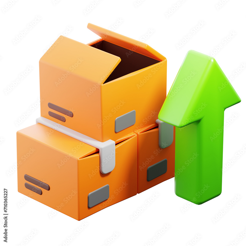 PNG 3D Inventory Management icon isolated on a white background PNG 3D Inventory Management icon isolated on a white background