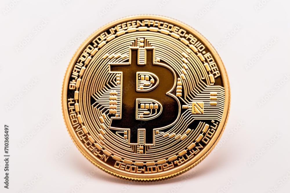 Bitcoin on a light background