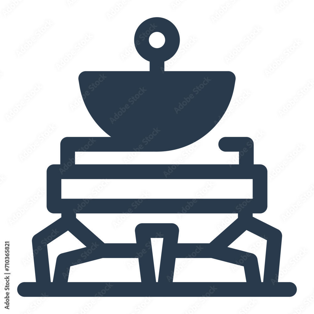 Advanced Space Probe Vector Icon Illustration Advanced Space Probe Vector Icon Illustration