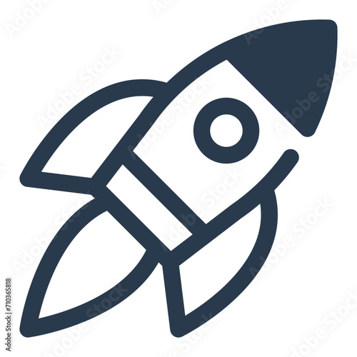 Rocket Launch Adventure Vector Icon Illustration