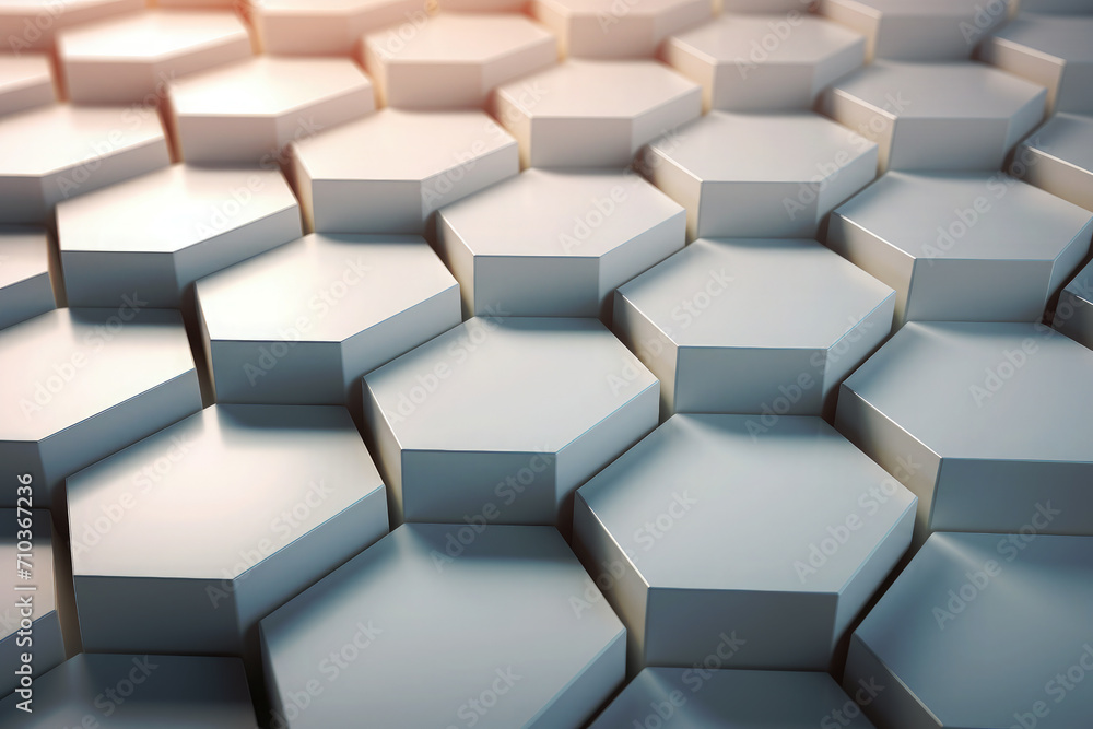 Abstract Top View 3D White Polygon Hexagon Background Abstract Top View 3D White Polygon Hexagon Background