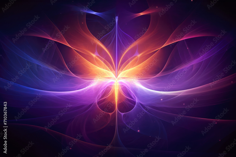 Obraz premium Abstract sparkling energy on black background.